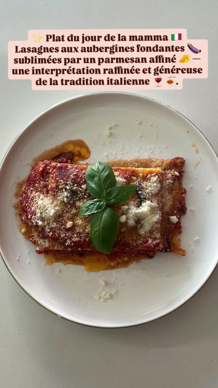 Lasagnes aux aubergines du restaurant