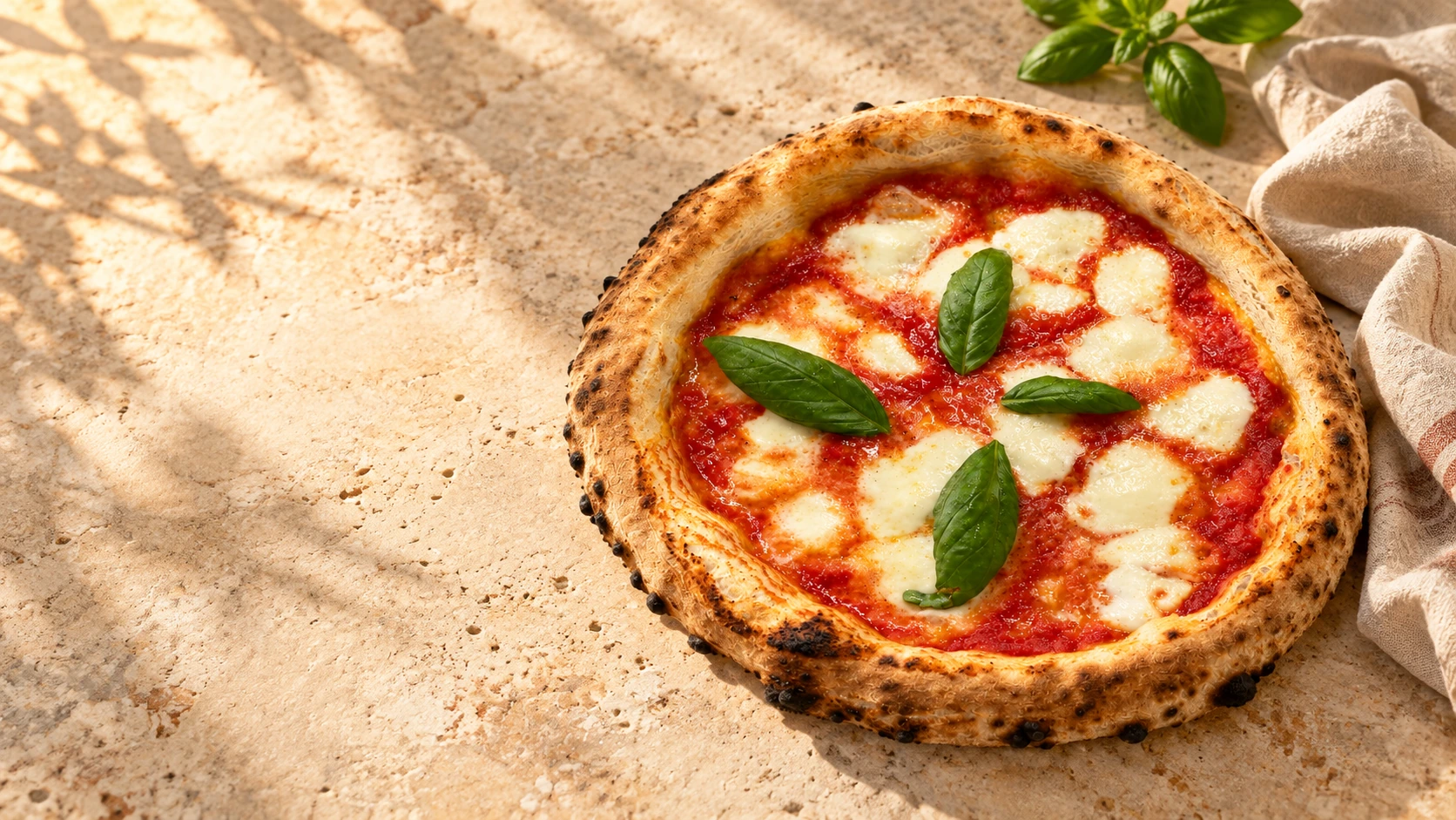 Margherita Cucina Mamma sur une table ensoleillée